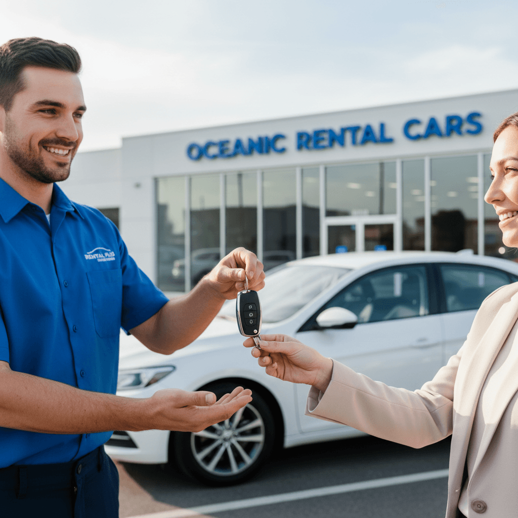 Rental car key handoff